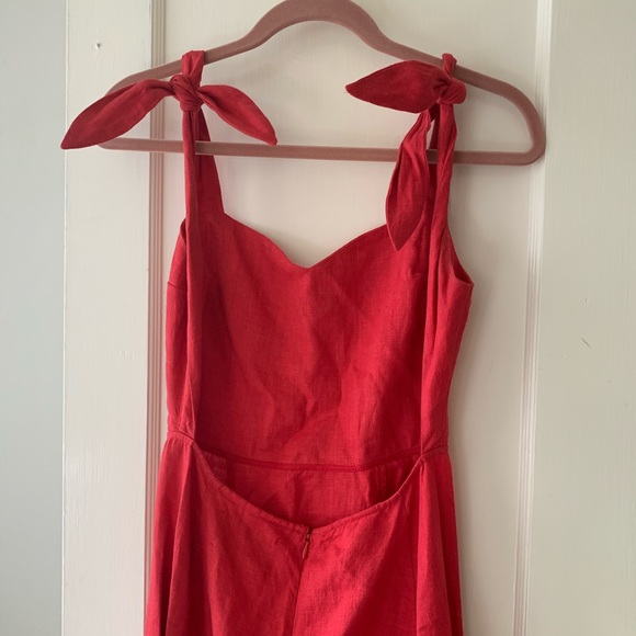 backless linen dress